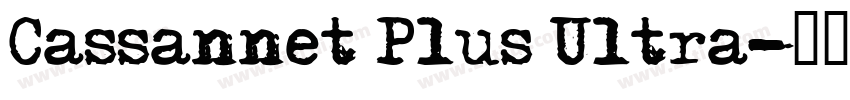 Cassannet Plus Ultra字体转换